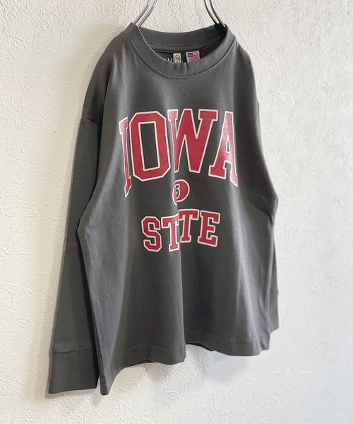 Life Support Products（ライフサポートプロダクツ）の「【コットンUSA】プリントロンT（80～160cm）（Tシャツ/カットソー・キッズ・オフホワイト/チャコール/グレー/ブラウン・110/150/80/90/95/100/120/130/140/160）」の4枚目の写真