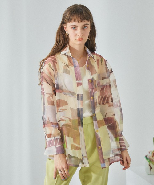 PUBLIC TOKYO(パブリックトウキョウ)の「ネイチャーフィルムシアーブラウス(シャツ/ブラウス・レディース・マルチ・FREE)」の3枚目の写真