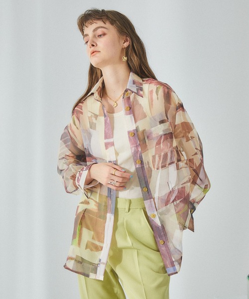 PUBLIC TOKYO(パブリックトウキョウ)の「ネイチャーフィルムシアーブラウス(シャツ/ブラウス・レディース・マルチ・FREE)」の8枚目の写真