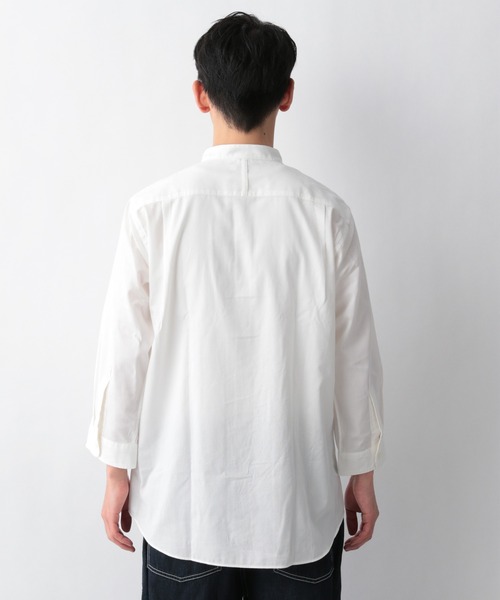 GLOBAL WORK（グローバルワーク）の「パナマバンドカラー7分袖/925361（シャツ/ブラウス・メンズ・ホワイト/ベージュ/ネイビー/カーキ/その他1・X-LARGE/SMALL/MEDIUM/LARGE）」の21枚目の写真