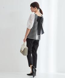 Tiara | 20thバックチャーミングボーダートップス(Tシャツ/カットソー)