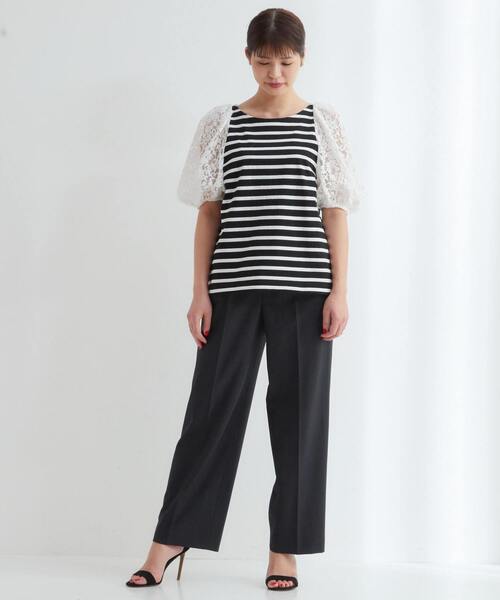 Tiara（ティアラ）の「20thバックチャーミングボーダートップス（Tシャツ/カットソー・レディース・ホワイト/ブラック・FREE）」の11枚目の写真