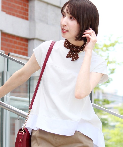 ElegChic(エレグシック)の「フレア カットソー(Tシャツ/カットソー・レディース・グレイッシュベージュ/オフホワイト/ブラック・M/XL)」の11枚目の写真