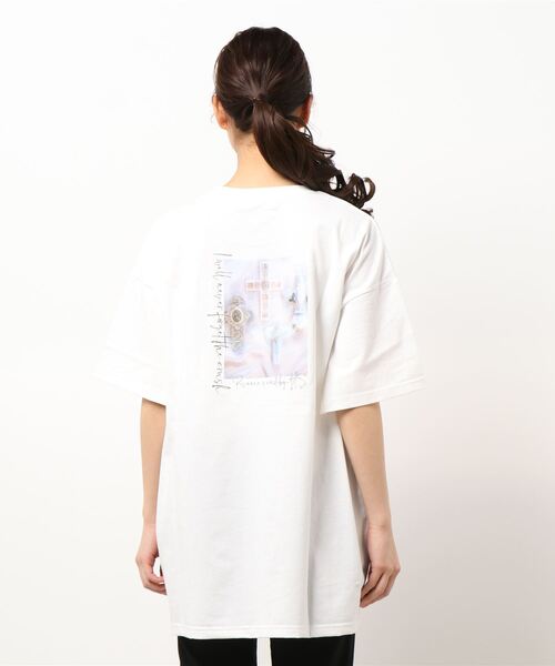 Honey Salon（ハニーサロン）の「CBHS×pivoine.e クロスフォトT（Tシャツ/カットソー・レディース・ホワイト/ブラック・FREE）」の11枚目の写真