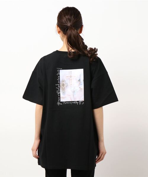 Honey Salon（ハニーサロン）の「CBHS×pivoine.e クロスフォトT（Tシャツ/カットソー・レディース・ホワイト/ブラック・FREE）」の9枚目の写真