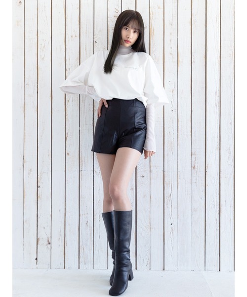 Honey Salon（ハニーサロン）の「CBHS×pivoine.e クロスフォトT（Tシャツ/カットソー・レディース・ホワイト/ブラック・FREE）」の3枚目の写真