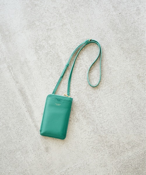 VIOLAd'ORO（ヴィオラドーロ）の「神山まりあさん着用アイテム/VIOLAd'ORO　レザースマホポシェット（ショルダーバッグ・レディース・オフホワイト/グリーン/パープル/オレンジ・FREE）」の3枚目の写真