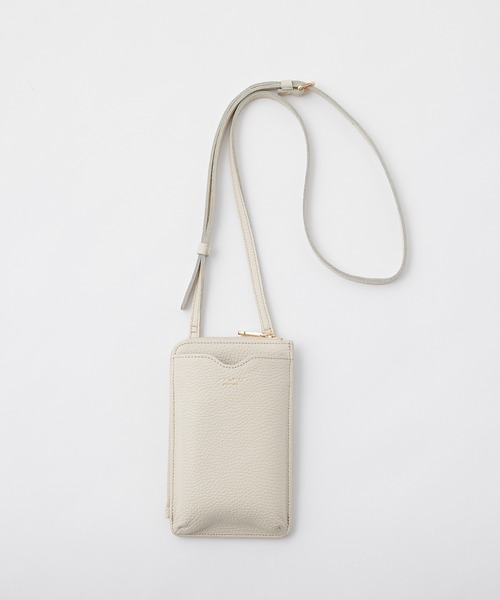 VIOLAd'ORO（ヴィオラドーロ）の「神山まりあさん着用アイテム/VIOLAd'ORO　レザースマホポシェット（ショルダーバッグ・レディース・オフホワイト/グリーン/パープル/オレンジ・FREE）」の12枚目の写真