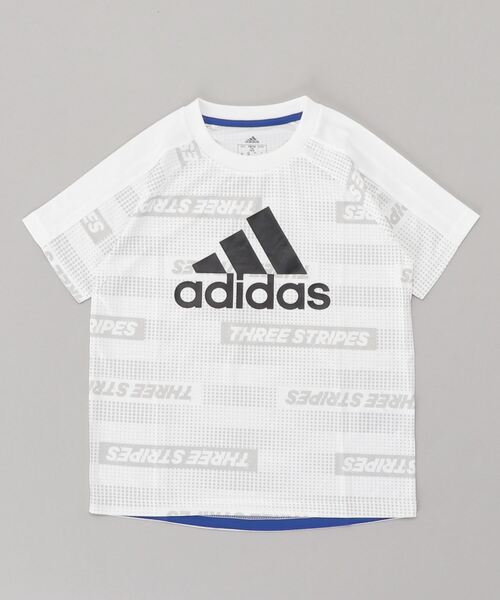 adidas（アディダス）の「アディダス adidas YBSPORTSAOPTEE（Tシャツ/カットソー・キッズ・ホワイト/ブルー/レッド・150cm/160cm/140cm/130cm）」の2枚目の写真