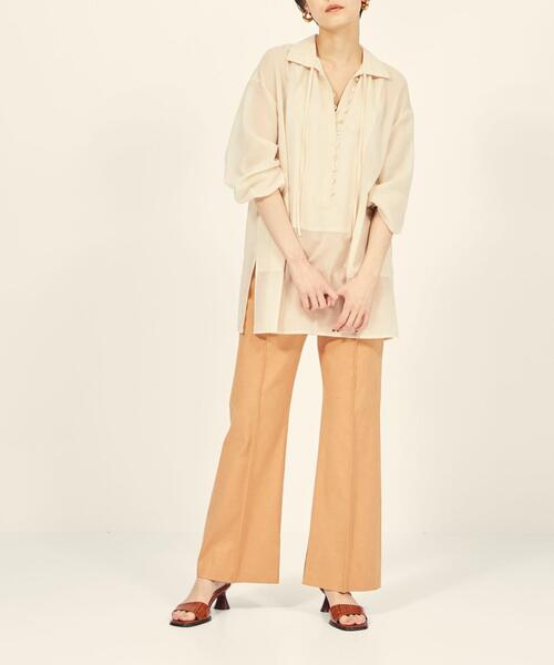 BRACTMENT(ブラクトメント)の「『BRACTMENT(ブラクトメント)』 BM STRC/LI フレアカラー パンツ(その他パンツ・レディース・ピンク/ライム/オレンジ・38/36)」の3枚目の写真