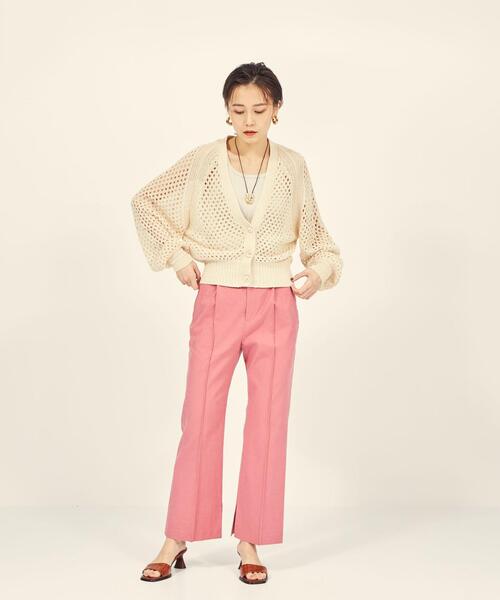 BRACTMENT(ブラクトメント)の「『BRACTMENT(ブラクトメント)』 BM STRC/LI フレアカラー パンツ(その他パンツ・レディース・ピンク/ライム/オレンジ・38/36)」の15枚目の写真