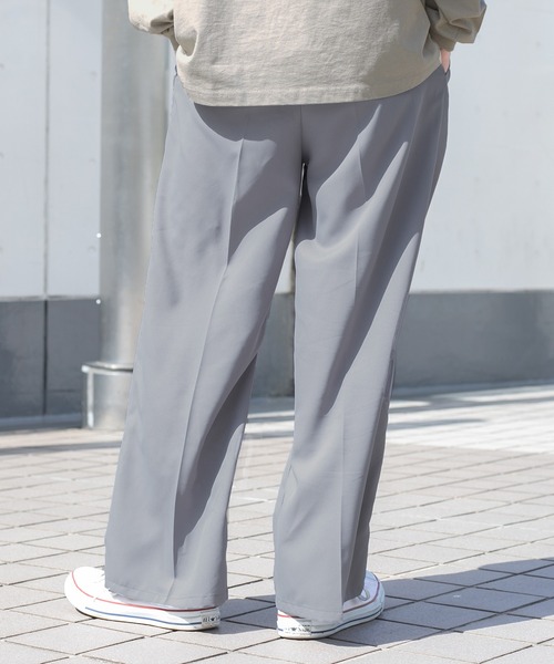 PairPair(ペアペア)の「タックワイドストレートパンツ(メンズ/リンクアイテム)(スラックス・メンズ・グレイッシュブルー/ブラック/オフホワイト/オレンジ・FREE)」の12枚目の写真