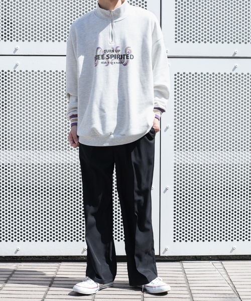 PairPair(ペアペア)の「タックワイドストレートパンツ(メンズ/リンクアイテム)(スラックス・メンズ・グレイッシュブルー/ブラック/オフホワイト/オレンジ・FREE)」の17枚目の写真