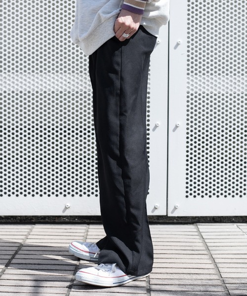 PairPair(ペアペア)の「タックワイドストレートパンツ(メンズ/リンクアイテム)(スラックス・メンズ・グレイッシュブルー/ブラック/オフホワイト/オレンジ・FREE)」の19枚目の写真