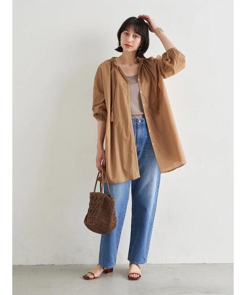 earth music&ecology（アースミュージックアンドエコロジー）の「2wayクルーネックニットタンクトップ ＊（タンクトップ・レディース・アイボリー/モカ/ピンクベージュ・M/L/S）」の14枚目の写真