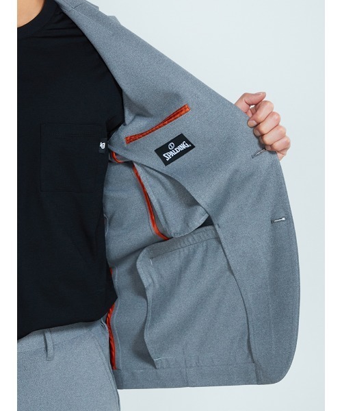 SPALDING(スポルディング)の「【SPALDING】セットアップジャケット ニット無地 グレー(テーラードジャケット・メンズ・グレー・L/M/S/LL)」の11枚目の写真