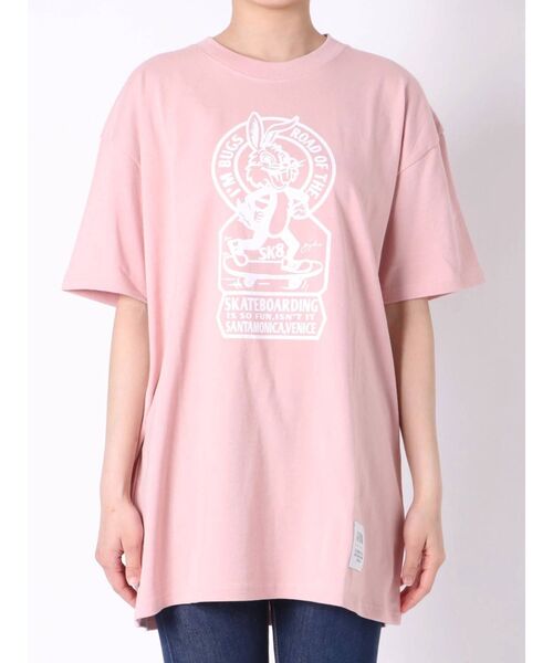 GYDA(ジェイダ)の「【WEB限定】SK8BUNNY BIG Tシャツ(Tシャツ/カットソー・レディース・ピンク/チャコールグレー/オフホワイト/ベージュ・FREE)」の18枚目の写真