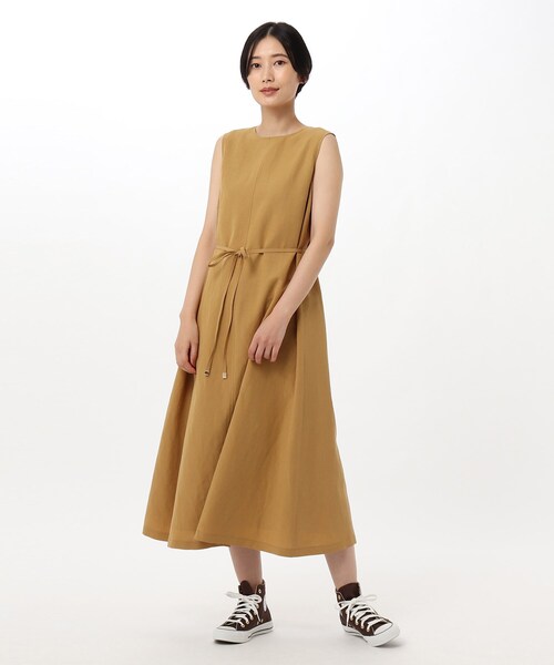 セール ワンピース 洗える リネン混aラインワンピース ワンピース ワンピース ドレス Untitled アンタイトル のファッション