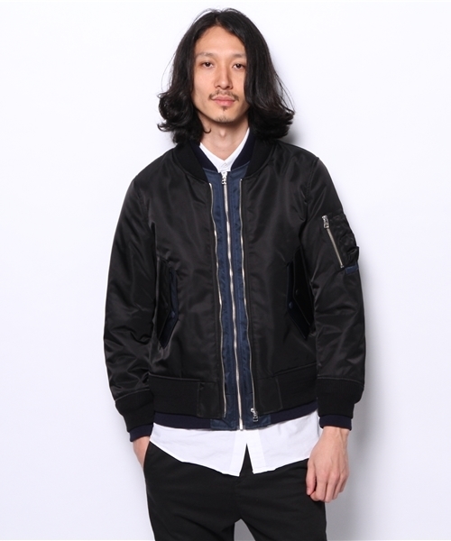 ANREALAGE(アンリアレイジ)の「ANREALAGE ×MIDWEST別注 レイヤードMA1(ブルゾン・メンズ・ブラック・LARGE/MEDIUM)」の9枚目の写真