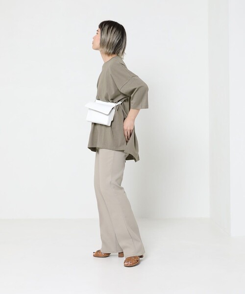 Sig FREAK'S STORE（シグフリークスストア）の「スクエアビックTシャツ（Tシャツ/カットソー・レディース・ブラック/ホワイト/グリーン/ライトグレー/グレー/ベージュ・ﾌﾘ-）」の14枚目の写真