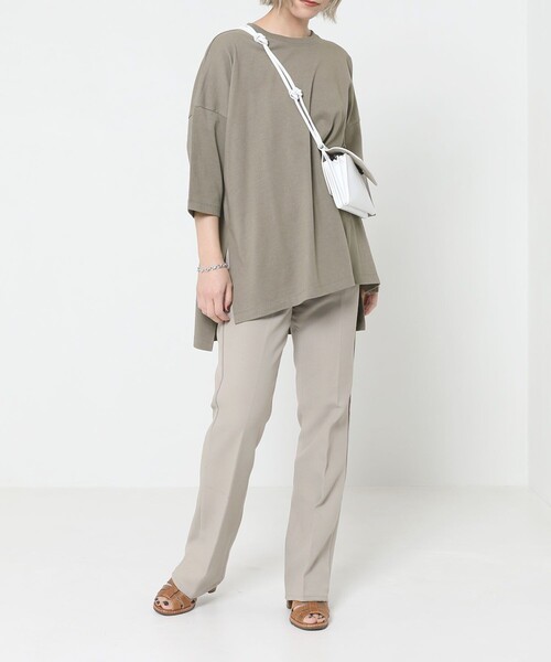 Sig FREAK'S STORE（シグフリークスストア）の「スクエアビックTシャツ（Tシャツ/カットソー・レディース・ブラック/ホワイト/グリーン/ライトグレー/グレー/ベージュ・ﾌﾘ-）」の16枚目の写真