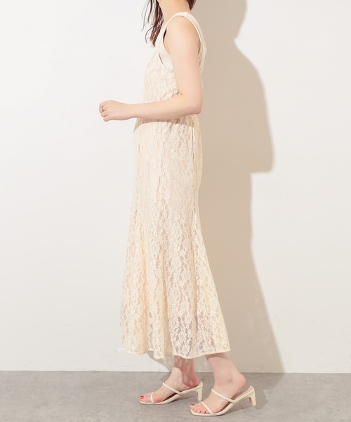 natural couture(ナチュラルクチュール)の「【WEB限定】細ヒモレースキャミワンピース(ワンピース・レディース・オレンジ/アイボリー/ミント・FREE)」の16枚目の写真
