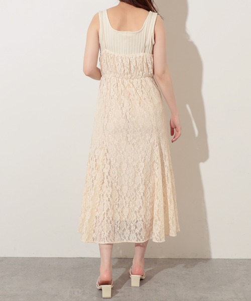 natural couture(ナチュラルクチュール)の「【WEB限定】細ヒモレースキャミワンピース(ワンピース・レディース・オレンジ/アイボリー/ミント・FREE)」の17枚目の写真