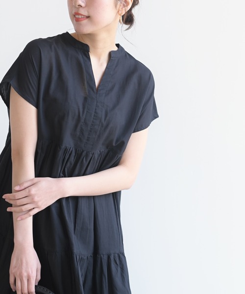 rps（アールピーエス）の「コットンキャンブリックティアードワンピース（ワンピース・レディース・ブラック/グレイッシュベージュ/ネイビー・M）」の8枚目の写真