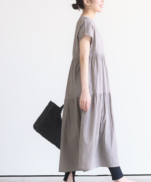 rps（アールピーエス）の「コットンキャンブリックティアードワンピース（ワンピース・レディース・ブラック/グレイッシュベージュ/ネイビー・M）」の15枚目の写真