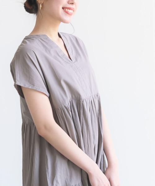 rps（アールピーエス）の「コットンキャンブリックティアードワンピース（ワンピース・レディース・ブラック/グレイッシュベージュ/ネイビー・M）」の17枚目の写真