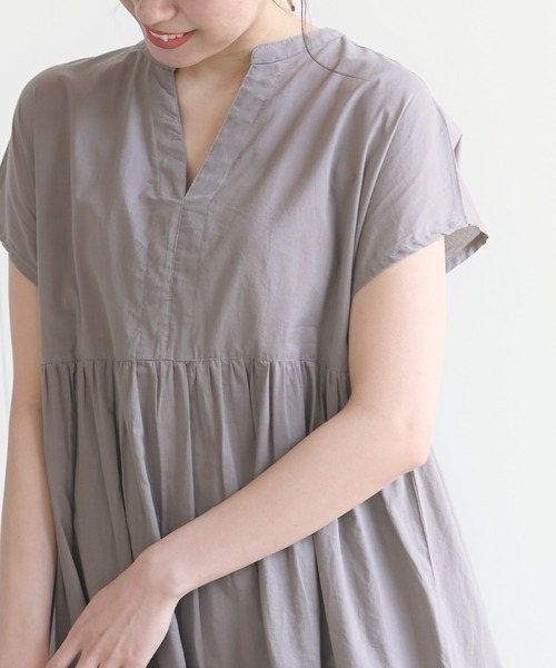 rps（アールピーエス）の「コットンキャンブリックティアードワンピース（ワンピース・レディース・ブラック/グレイッシュベージュ/ネイビー・M）」の19枚目の写真