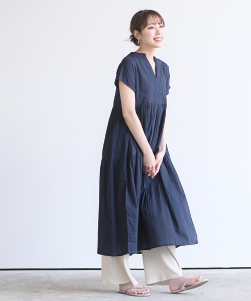 rps（アールピーエス）の「コットンキャンブリックティアードワンピース（ワンピース・レディース・ブラック/グレイッシュベージュ/ネイビー・M）」の22枚目の写真