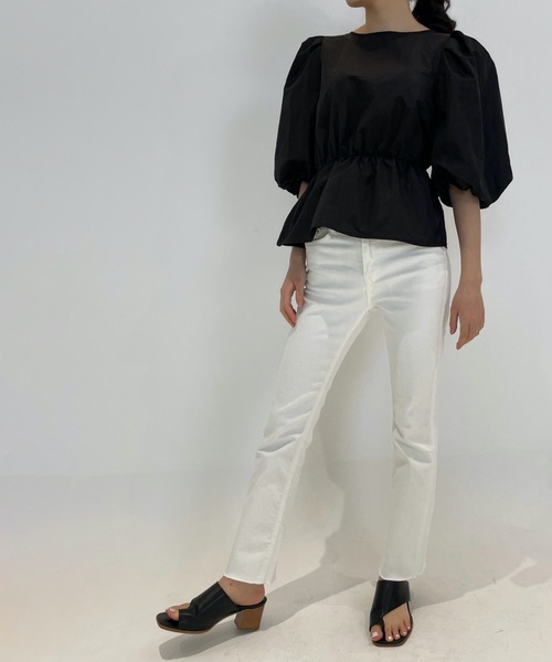 LUREM(ルアム)の「ボリュームスリーブぺプラムブラウス(シャツ/ブラウス・レディース・ブラウン/カーキ/アイボリー・FREE)」の7枚目の写真