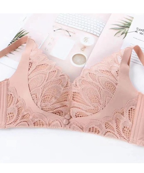 Lace Ladies（レースレディース）の「レースカップデザイン ノンワイヤー 脇高ブラ＆ショーツ 2点セット（ブラ&ショーツ・レディース・ピンクベージュ/ブラック/ブルー/レッド/アイボリー/グリーン・70/80/75/85）」の22枚目の写真