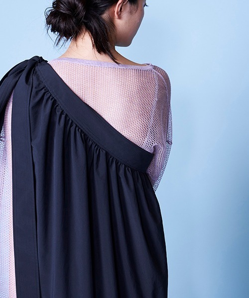 lautreamont BLEUBLANC（ロートレアモンブルーブラン）の「メッシュニットトップス（ニット/セーター・レディース・パープル/オレンジ/ブラック系その他・9号）」の5枚目の写真