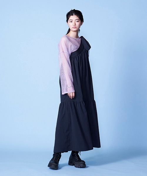 lautreamont BLEUBLANC（ロートレアモンブルーブラン）の「メッシュニットトップス（ニット/セーター・レディース・パープル/オレンジ/ブラック系その他・9号）」の10枚目の写真