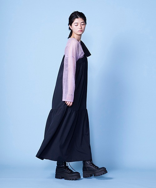 lautreamont BLEUBLANC（ロートレアモンブルーブラン）の「メッシュニットトップス（ニット/セーター・レディース・パープル/オレンジ/ブラック系その他・9号）」の13枚目の写真