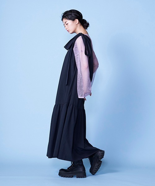 lautreamont BLEUBLANC（ロートレアモンブルーブラン）の「メッシュニットトップス（ニット/セーター・レディース・パープル/オレンジ/ブラック系その他・9号）」の15枚目の写真