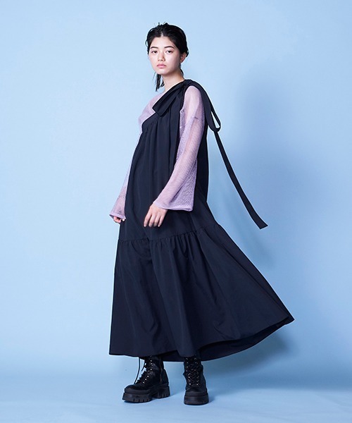 lautreamont BLEUBLANC（ロートレアモンブルーブラン）の「メッシュニットトップス（ニット/セーター・レディース・パープル/オレンジ/ブラック系その他・9号）」の16枚目の写真