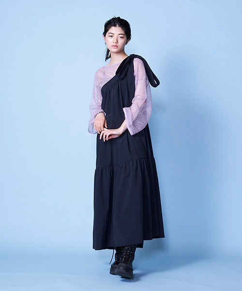 lautreamont BLEUBLANC（ロートレアモンブルーブラン）の「メッシュニットトップス（ニット/セーター・レディース・パープル/オレンジ/ブラック系その他・9号）」の17枚目の写真