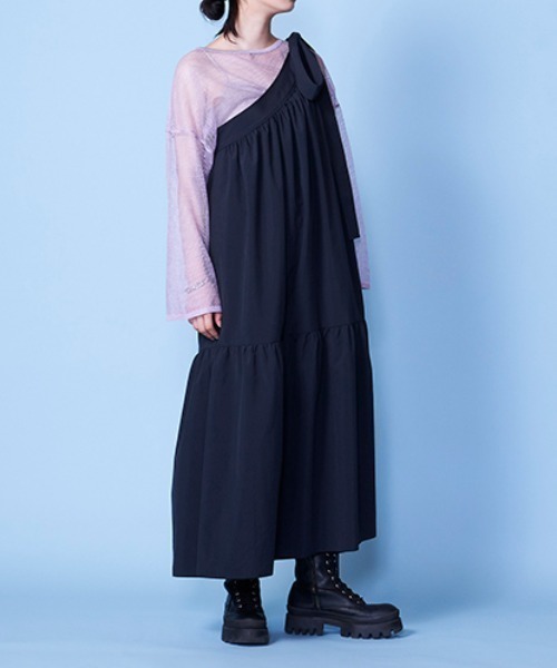 lautreamont BLEUBLANC（ロートレアモンブルーブラン）の「メッシュニットトップス（ニット/セーター・レディース・パープル/オレンジ/ブラック系その他・9号）」の22枚目の写真