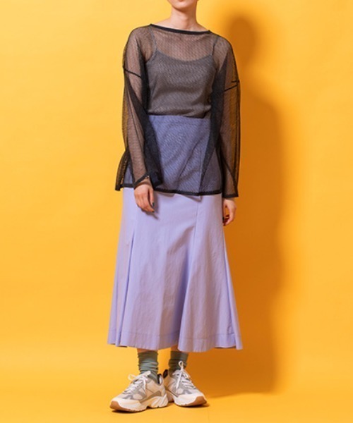 lautreamont BLEUBLANC（ロートレアモンブルーブラン）の「メッシュニットトップス（ニット/セーター・レディース・パープル/オレンジ/ブラック系その他・9号）」の18枚目の写真