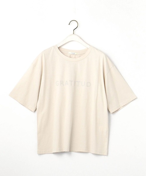 Grand PARK（グランドパーク）の「刺繍ロゴＴシャツ（Tシャツ/カットソー・レディース・ベージュ/カーキ/ネイビー/ホワイト・FREE）」の3枚目の写真