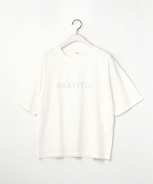 Grand PARK（グランドパーク）の「刺繍ロゴＴシャツ（Tシャツ/カットソー・レディース・ベージュ/カーキ/ネイビー/ホワイト・FREE）」の2枚目の写真