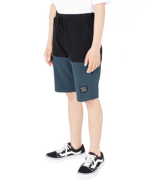GLAZOS（グラソス）の「スムース・切替デザインハーフパンツ（その他パンツ・キッズ・ブラック/ブルーグリーン・170cm/130cm/160cm/140cm/150cm）」の7枚目の写真