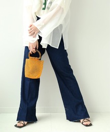 Simplicite | スリットワイドデニムパンツ◆(デニムパンツ)