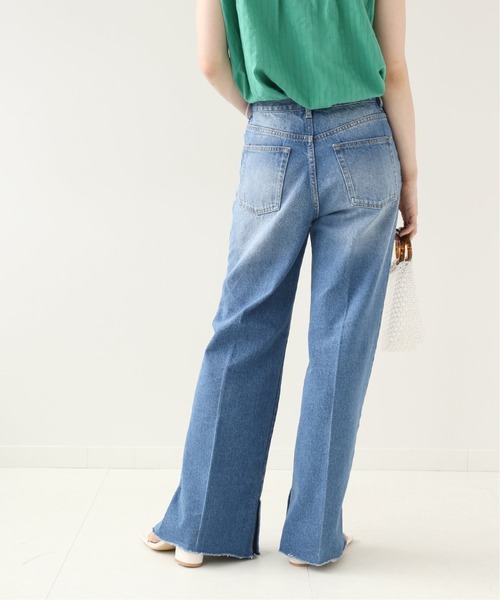 Simplicite（サンプリシテ）の「スリットワイドデニムパンツ◆（デニムパンツ・レディース・グレー/ブルー/ネイビー・SMALL/MEDIUM）」の19枚目の写真