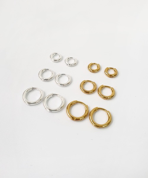 CEMONEMO（セモネモ）の「【金属アレルギー対応】 シンプル フープピアス / silver925（ピアス（両耳用）・レディース・その他1/その他2/その他3/その他4/その他5/その他6・FREE）」の6枚目の写真