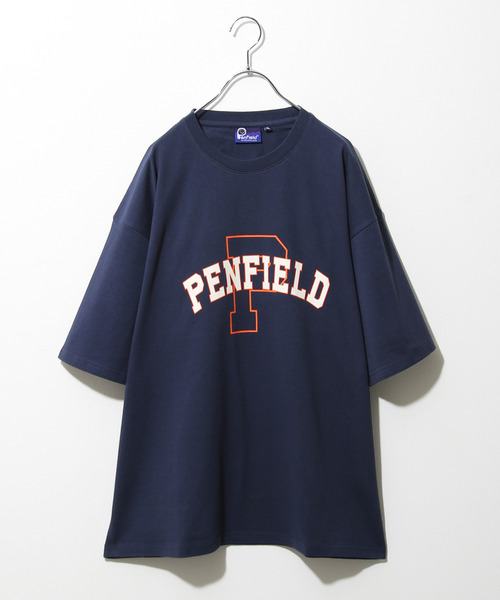PEN FIELD（ペンフィールド）の「【別注】【PEN FIELD】カレッジロゴビッグシルエットオーバーサイズ半袖Tシャツ（Tシャツ/カットソー・レディース・ブラック/ベージュ/ネイビー/カーキ/オートミール・MEDIUM/LARGE/X-LARGE）」の15枚目の写真