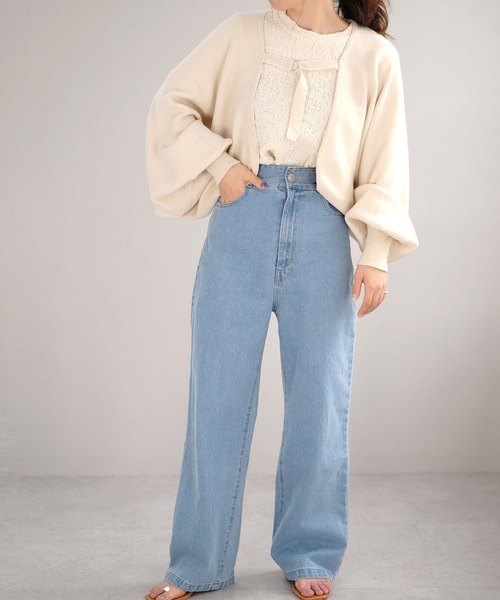 ANDJ(アンドジェイ)の「クラッシュジャガードTシャツ(Tシャツ/カットソー・レディース・オフホワイト/ブラック/ライム・M)」の4枚目の写真